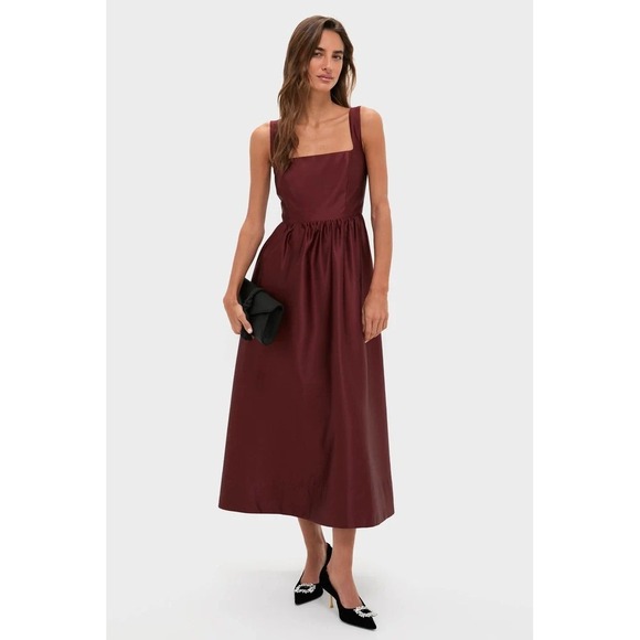 TUCKERNUCK Oxblood Dupioni Bow Esme Dress NWT size XL Retail $228 - Picture 3 of 13
